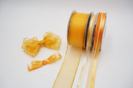 Golden Tone Sheer Ribbon Set